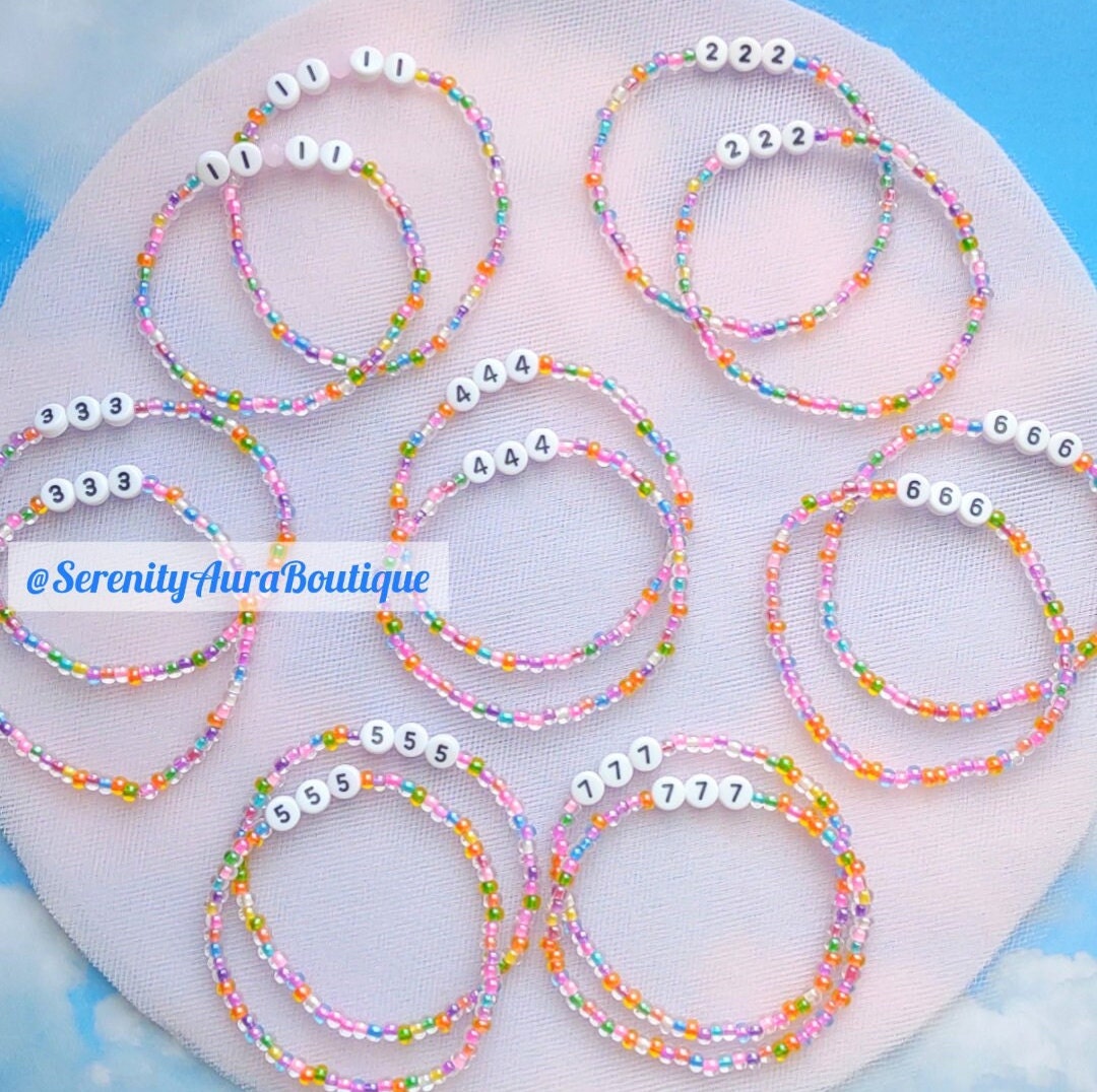 Angel Number Bracelets, Y2K Bracelets custom 