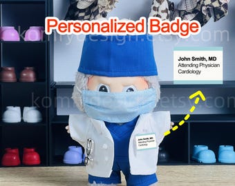 Handmade Scrubs for 6.7in Vinyluxe Dolls | Custom Name Badge Medical Outfit | Nurse/Doctor Cosplay | No Doll