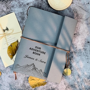 Personalized Our Adventure Book |Journal |Scrapbook, Anniversary Gift for Couple Fantastic Gifts for Her and Him, Personalized Gifts.
