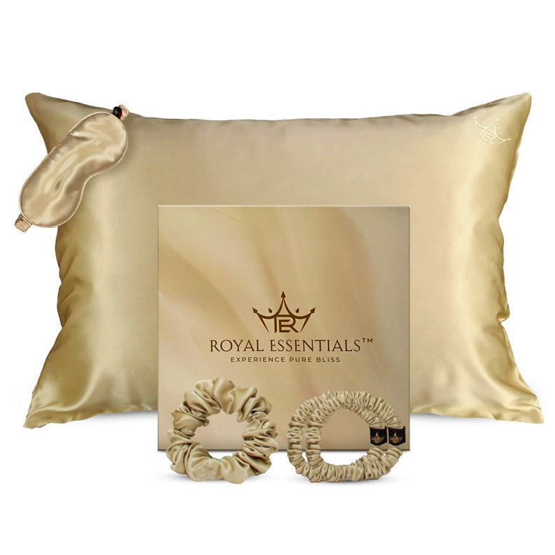 Royal Essentials Mulberry Silk Pillowcase Gift Set 25 Momme Silk