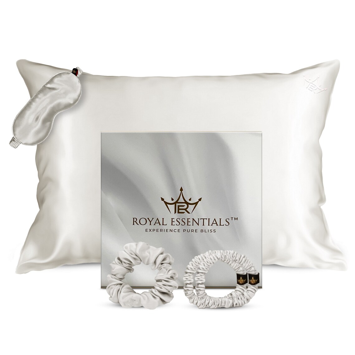 Royal Essentials Mulberry Silk Pillowcase Gift Set 25 Momme Silk