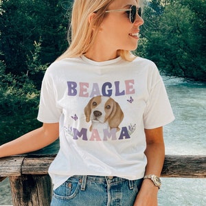 Beagle Mama Shirt for Women - Cute Beagle Lover Tee - Dog Mom Apparel