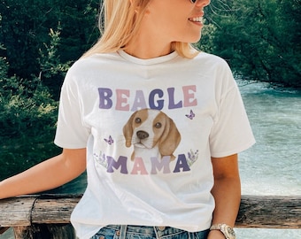 Beagle Mama-tröja för kvinnor - söt Beagle-älskare-tröja - hundmammakläder