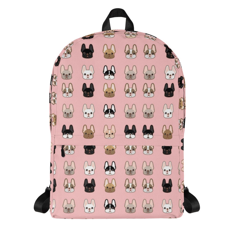 Dog Backpack Dog Pattern School Bag Travel Backpack College Etsy