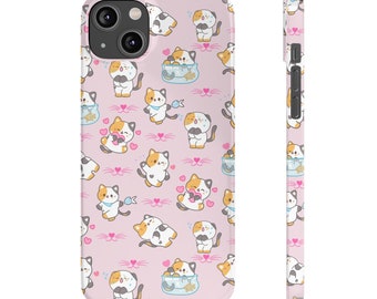 Cat Pattern iPhone Case, 11 12 13 Pro Max Case, iPhone Xr, Iphone 11 Case, Kitten Iphone Case, Kitty Iphone Case, Cat Iphone Case Cover