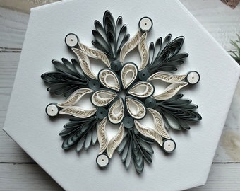 Quilled Snowflake, Paper Snowflake, Quilled Ornament, Snowflake Ornament, Christmas Ornament, Paper Ornament, Wall hanging