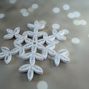 3 Quilled Snowflakes, Paper Snowflake, Quilled Ornament, Snowflake ...