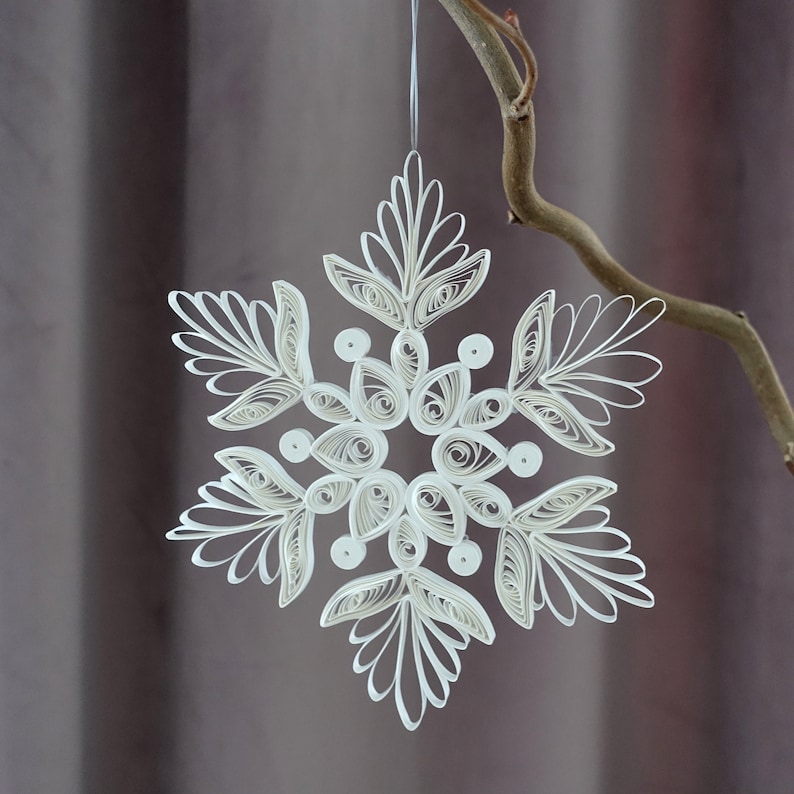 Quilled Snowflake Paper Snowflake Quilled Ornament image 1