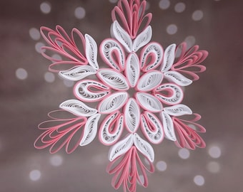 Quilled Snowflake, Paper Snowflake, Quilled Ornament, Snowflake Ornament, Christmas Ornament, Paper Ornament, Wall hanging