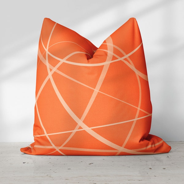Secord Streams Classic Orange H Pillow Throw