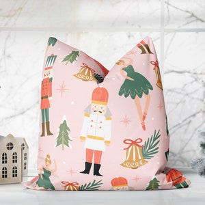 Seriously Silly Christmas Nutcracker Pink Pillow Throw