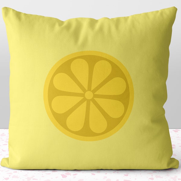 The Mellow Yellow Lemon Pillow Throw Cover