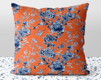Orange The Pillow Collection P18-ROB-TOPFLORAL-ORANGECRUSH-C100 SAAR Floral Pillow Orange The Pillow Collection P18-ROB-TOPFLORAL-ORANGECRUSH-C100 SAAR Floral Pillow