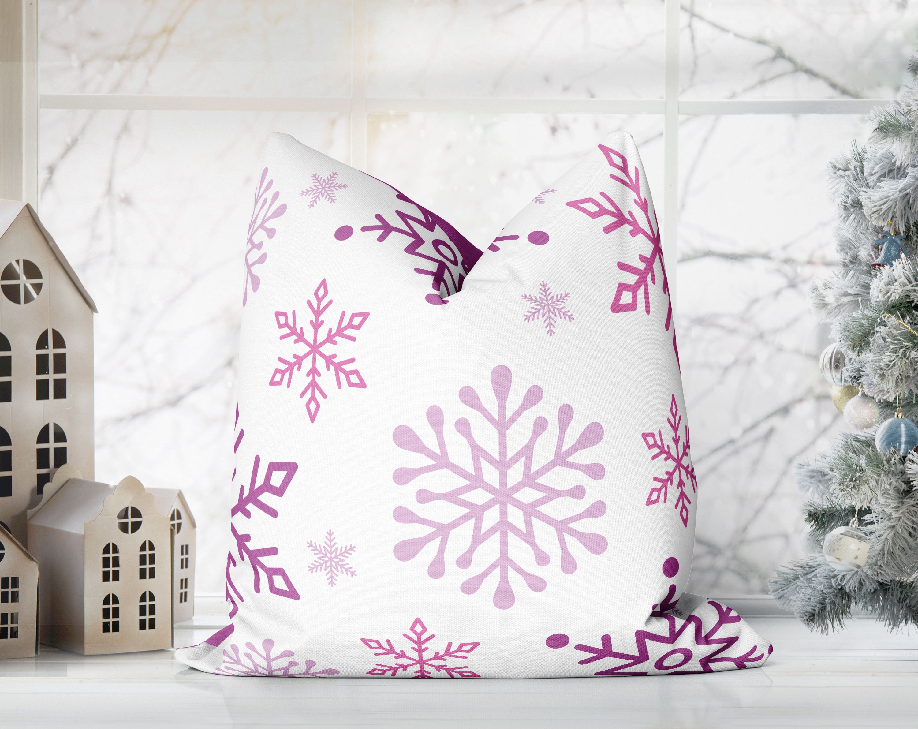 Purple christmas pillows hotsell