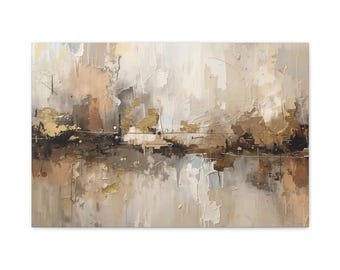 Soothing Neutral Tones Canvas Print - Perfect for Minimalist Home Decor