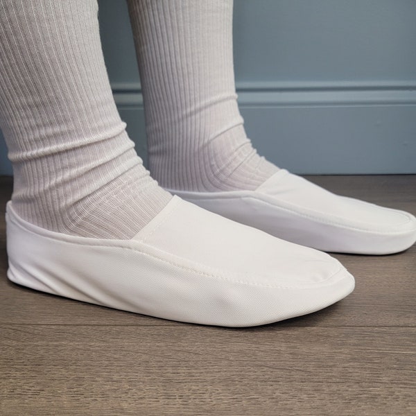 Men's White Temple Slippers