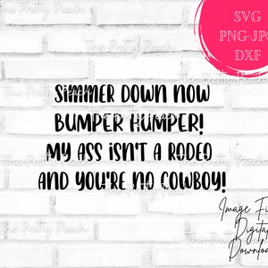 Bumper Humper-svg | Kom van mijn staart af-svg | Grappige bumpersticker-svg | Stop met rijden op mijn kont svg | Bumpersticker-svg | grappige auto sticker svg