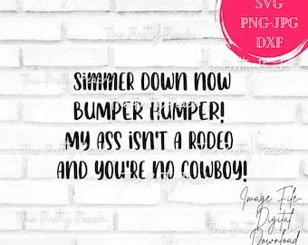 Bumper Humper svg | Get off my tail svg | Funny bumper sticker svg | Stop riding my ass svg | Bumper sticker svg | funny Car Decal svg