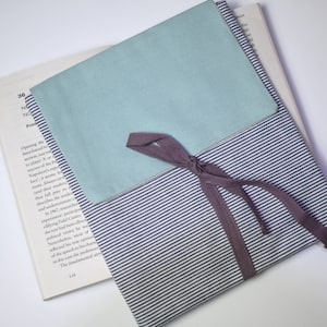 Book Sleeve, Striped book cover , kindle case , Book Pouch, Book lover , Bookish Gift , Gadget Case , book protector , reading gift