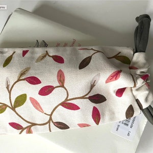 Floral Glasses Case: Handmade Cotton Drawstring Pouch