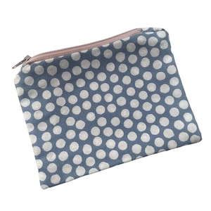 Polka Dot Geldbörse, Weihnachtsgeschenk, Geldbörse, Stoff Geldbörse, Kinder Geldbörse, Karten Geldbörse, kleiner Beutel, Ozean Geschenk, Baumwolle Geldbörse, kleiner Reißverschluss