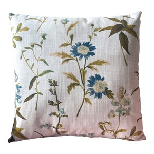 Rare Laura Ashley Floral Cushion Cover: Handmade Throw Pillow (45x45cm)