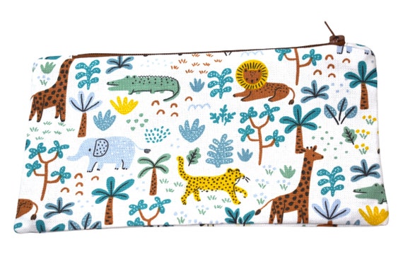 Animal Pencil Case , Fabric Pencil Case, Pencil Pouch , Cosmetic Brush  Case, Kids Pencil Case , Kids Pouch , Makeup Bag , Zip Pouch 