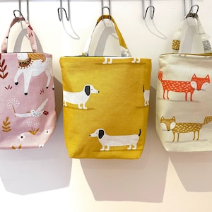 Christmas hanging basket , fox,storage basket, Dachshund dog  ,hanging storage , unicorn , hanging pouch , foldable storage , Christmas gift