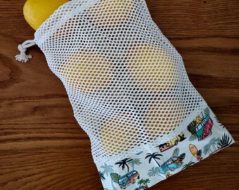 Fruit and vegetable net small, vegetable bag, vegetable net, sustainable, hand-sewn, Bulli