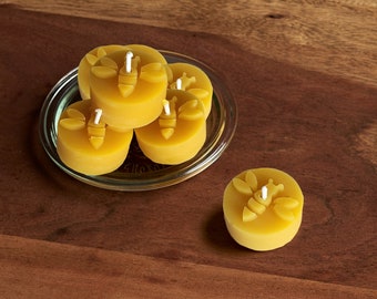 Beeswax tealight "Bee", sustainable, ecological, souvenir, candle