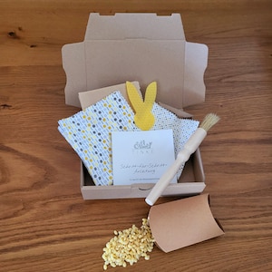 Beeswax cloths DIY set, gift set, craft set, sustainable, zero waste, souvenir, Easter