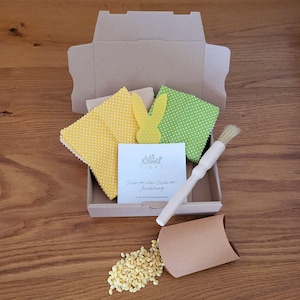 Beeswax cloths DIY set, gift set, craft set, sustainable, zero waste, souvenir, Easter gift