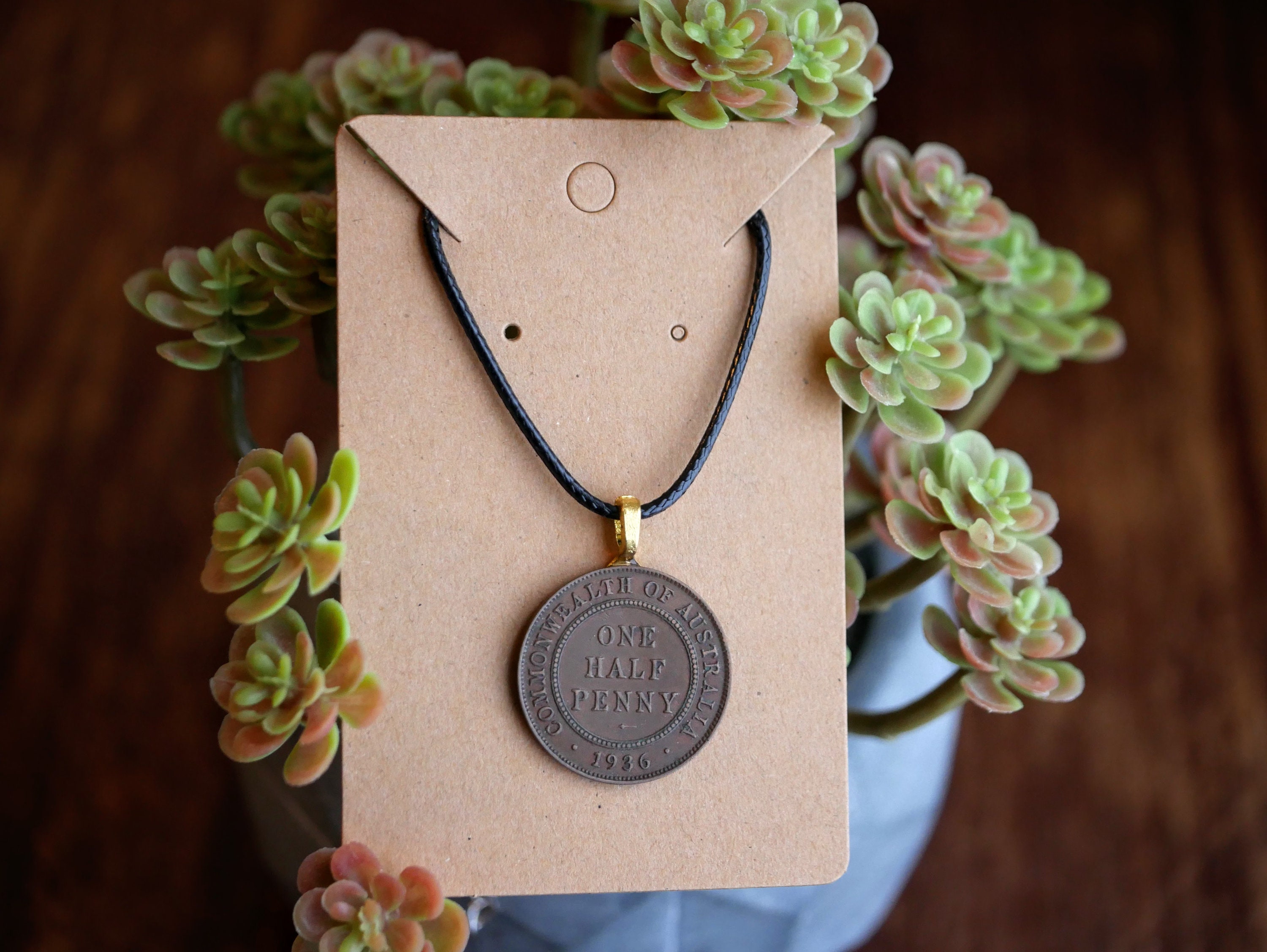 Half penny necklace clearance
