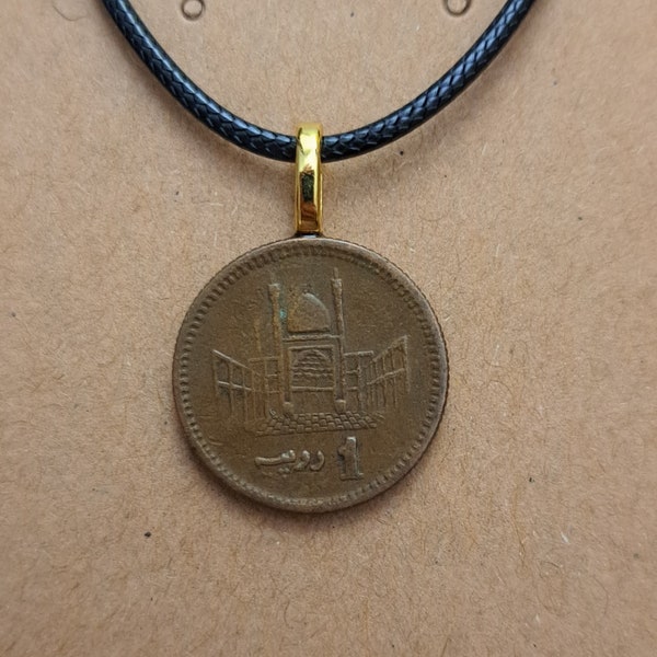 Afghanistan Coin Necklace Made with Genuine Afghani Foreign Coin Jewlery Gift From the Middle East Middle Eastern Necklace Penny Jewelry