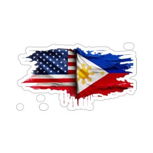 PHILIPPINES AMERICAN FLAG FILIPINO FLAG Metal Novelty