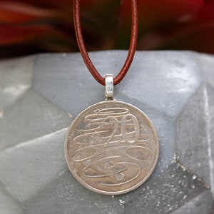 Australian Platypus Coin Necklace: Travel Souvenir Jewelry