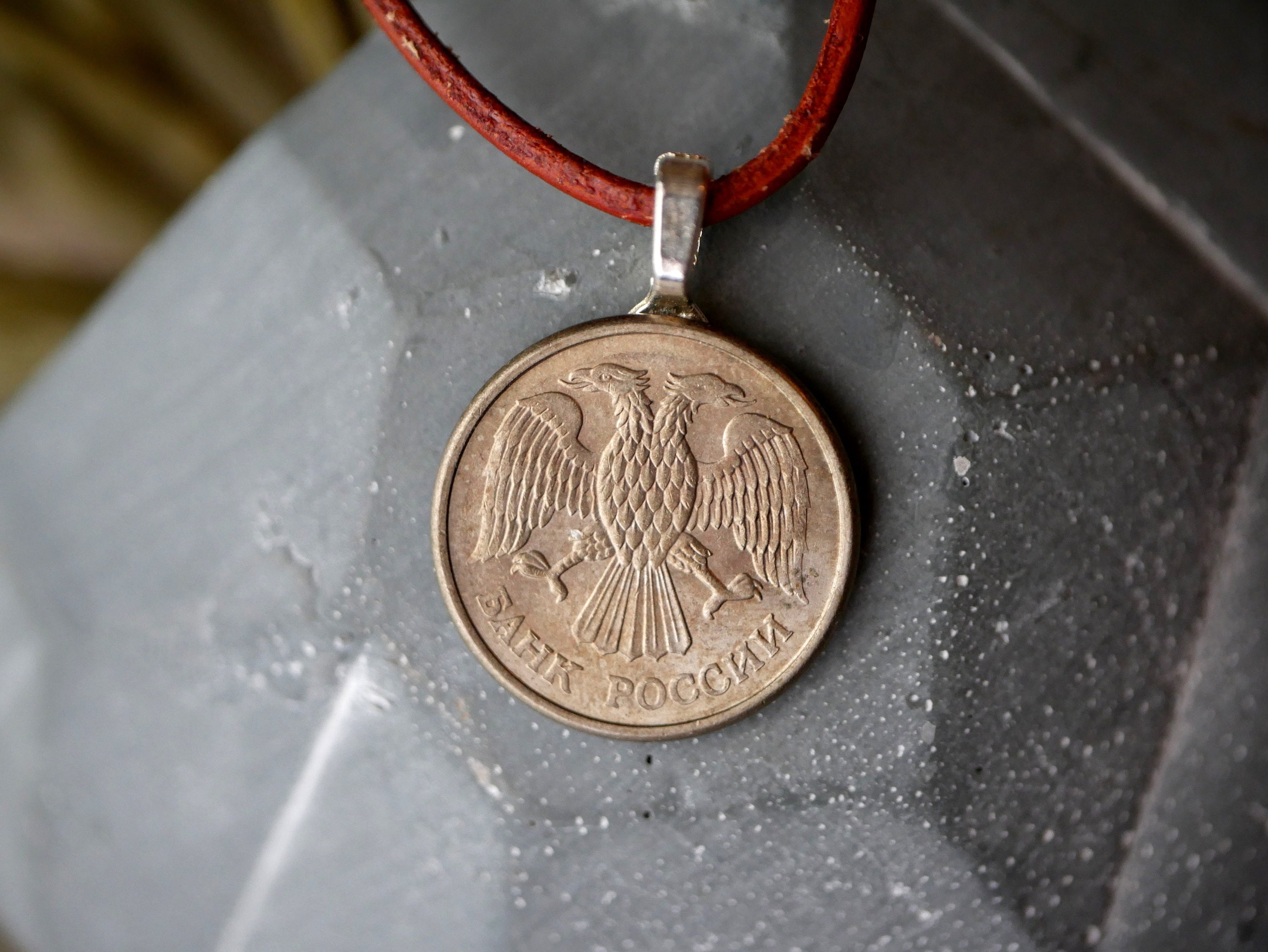 Russian coin best sale necklace