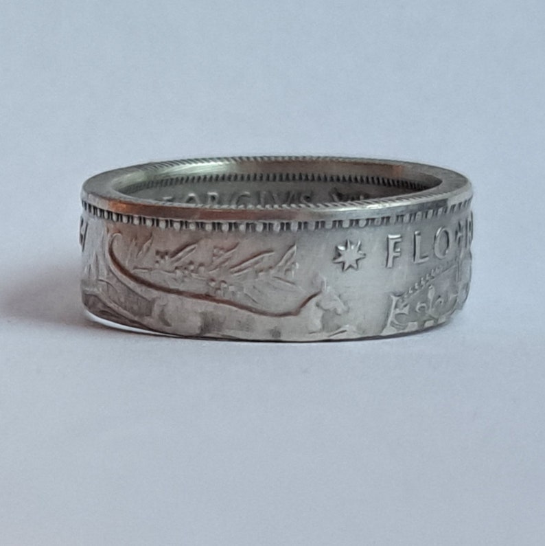 Silver Australian Coin Ring: Kangaroo & Emu Foreign Coin Jewelry - Etsy