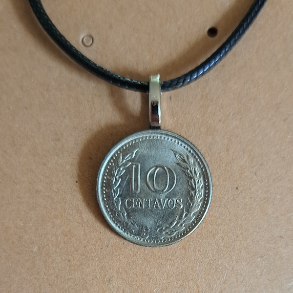 Columbia Coin Necklace Made with Genuine Columbian Foreign Coin Jewelry South America Latin America Gifts for Family Friend Girlfriend