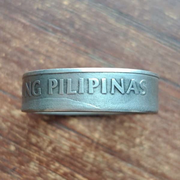 Philippines Coin Ring Made of Genuine Filipino Coin Wedding Band Anniversary Gift Engagement Husband Wife Fiancé Fiancée Pilipinas Jewelry