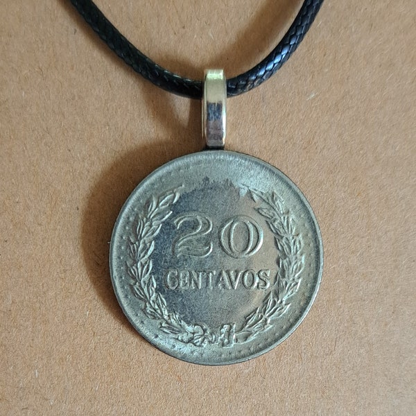 Columbia Coin Necklace Made with Genuine Columbian Foreign Coin Jewelry South America Latin America Gifts for Family Friend Girlfriend