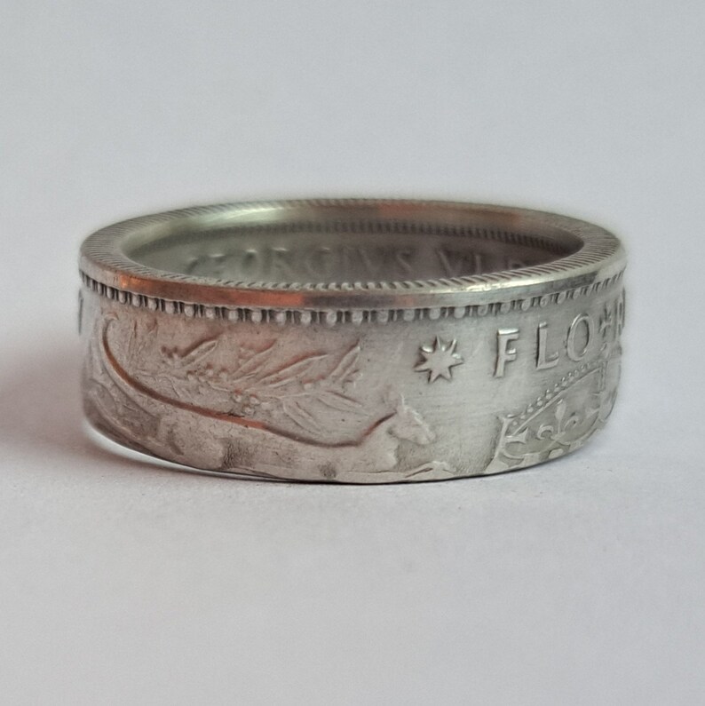 Silver Australian Coin Ring: Kangaroo & Emu Foreign Coin Jewelry - Etsy