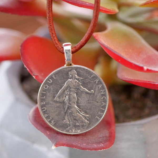 Hand casted Paris Coin Necklace