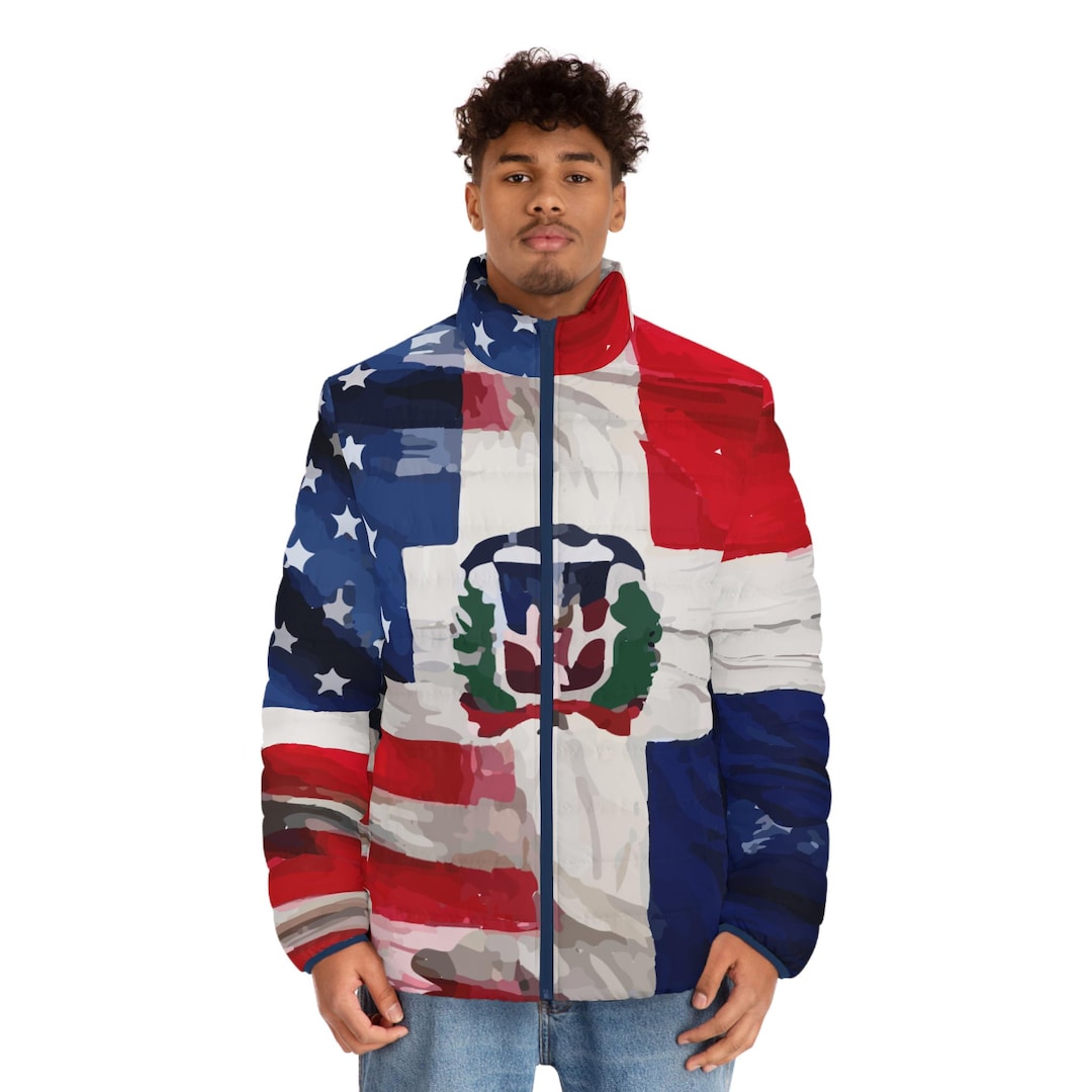 メンズ USA ドミニカ共和国国旗 パファージャケット - Etsy 日本