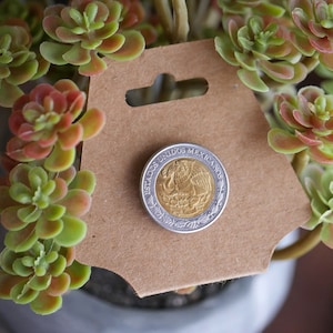 Mexican Eagle Pin, Mexico Coin Pin, Foreign Coin Pin, Latino Pins, Latina Pins, Mexico Pin, Mexican Pin, Eagle Coin Pin