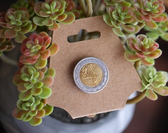 Mexican Eagle Pin, Mexico Coin Pin, Foreign Coin Pin, Latino Pins, Latina Pins, Mexico Pin, Mexican Pin, Eagle Coin Pin