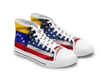 USA Venezuela Flagge High Top Sneakers: Modische Damenschuhe