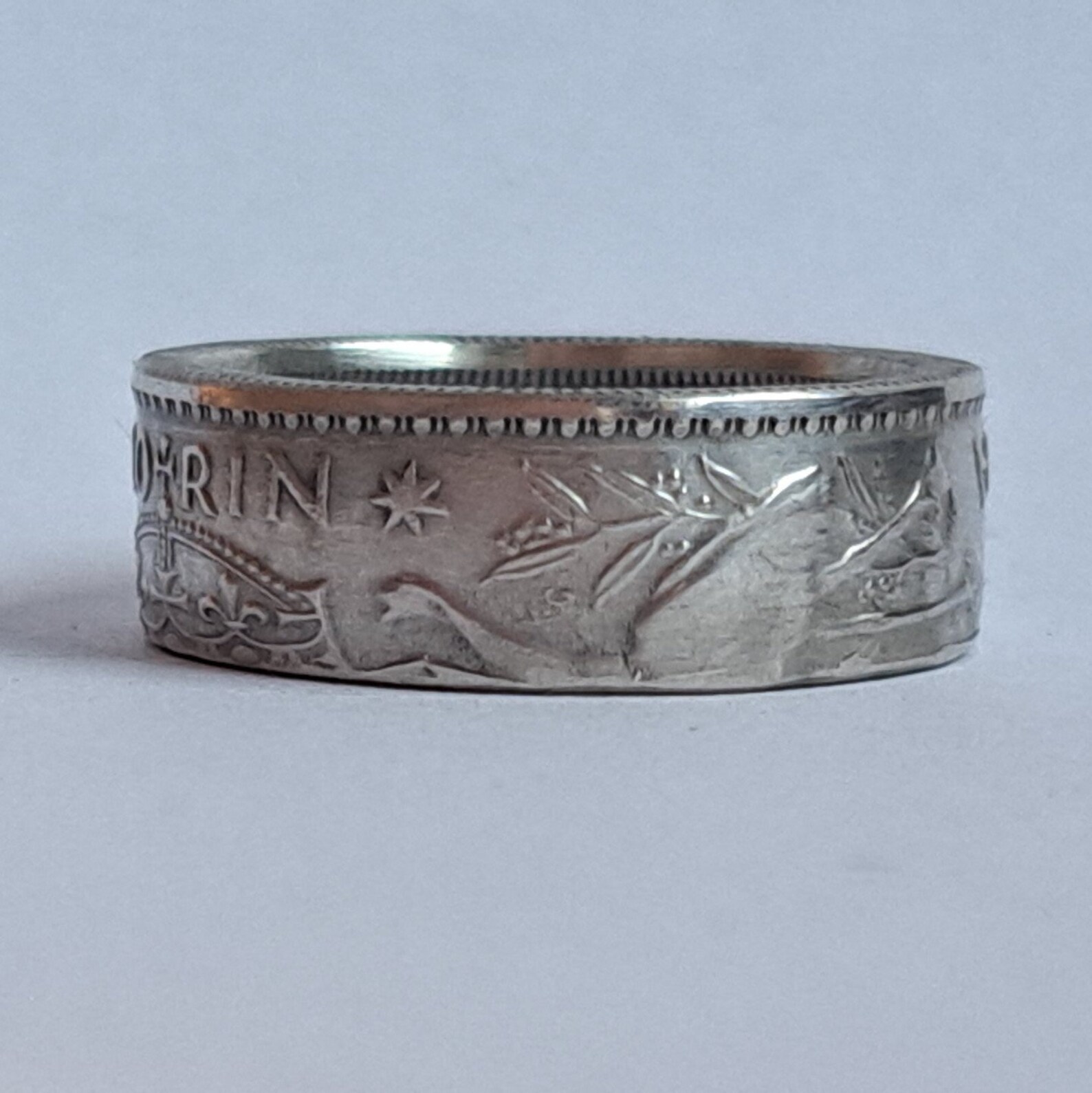 Silver Australian Coin Ring: Kangaroo & Emu Foreign Coin Jewelry - Etsy
