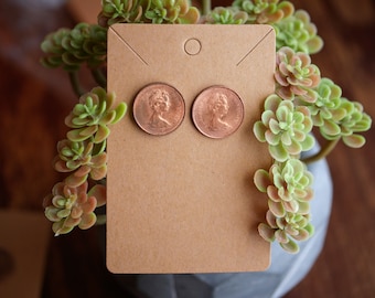 Queen Elizabeth Canadian Coin Earrings: Royal Family Penny Gifts