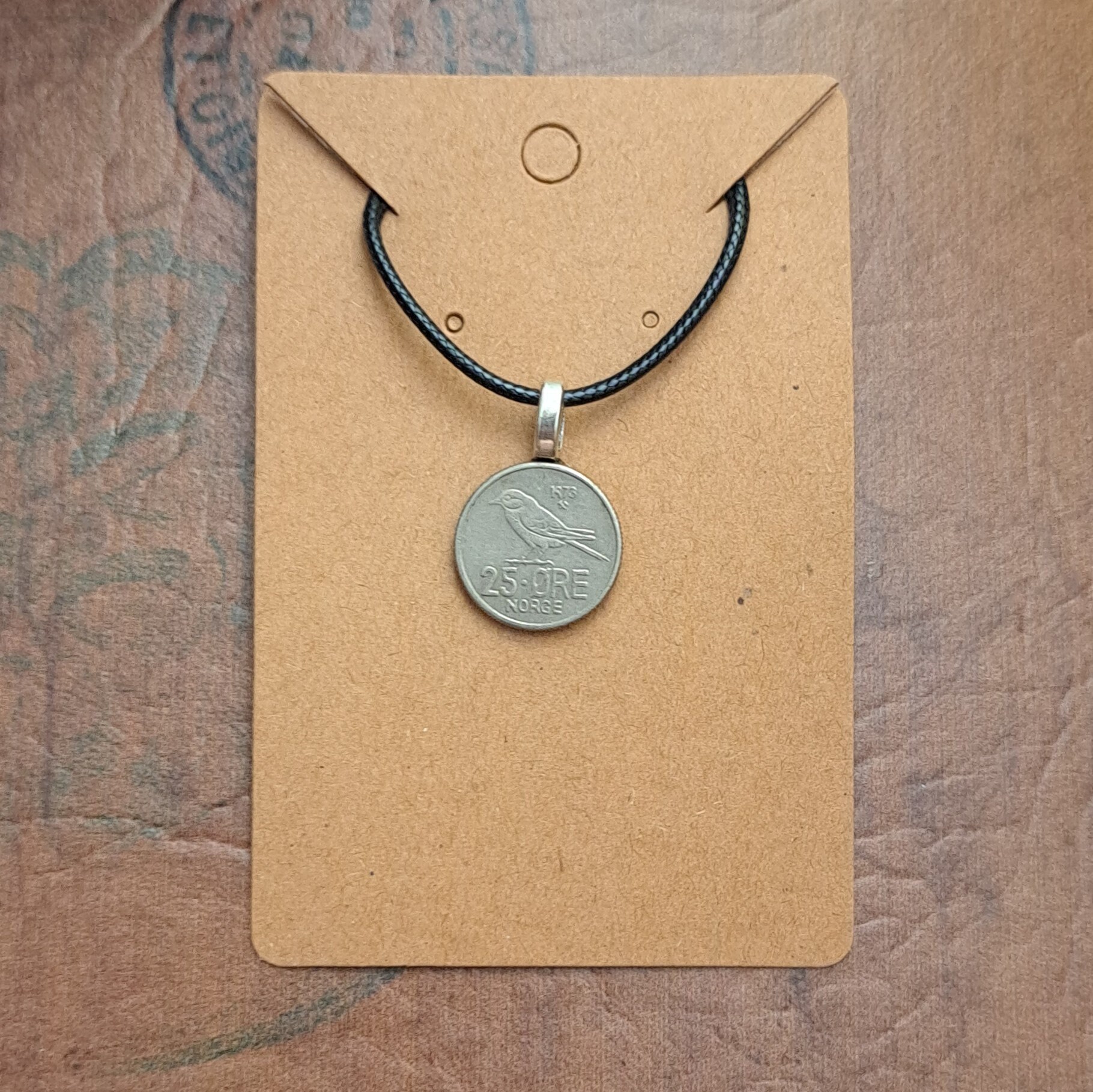 Norwegian Songbird Coin Necklace: Silver Sparrow Jewelry, 20